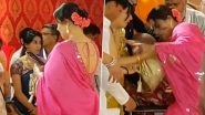 Kajol Narrowly Avoids a Serious Accident As She Stumbles at Durga Puja Pandal in Mumbai (Watch Video)