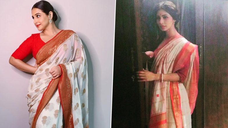 Durga Puja 2023: From Vidya Balan to Mouni Roy, Here are Beautiful White and Red Bengali Saree Looks to Take Pujo Fashion-Inspo (See Pics)