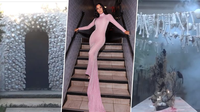 Kim Kardashian Unveils Chilling Haunted House Decor for Her Halloween 2023 Party on Instagram (Watch Video)