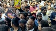 Chandrababu Naidu Arrested: Large Number of Techies Board Hyderabad Metro in Black T-Shirts in Solidarity With TDP Chief (Watch Video)