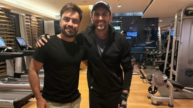 Kartik Aaryan Meets Afghan Cricketer Rashid Khan, Poses With the Ace Spinner at Gym (View Viral Pic)