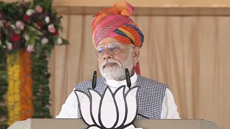 Rajasthan Assembly Elections 2023: PM Narendra Modi to Address Three Public Meetings in Barmer, Bharatpur and Nagaur