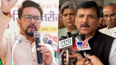 ‘The Kingpin Is Still Out’: Union Minister Anurag Thakur Targets AAP Supremo Arvind Kejriwal After Sanjay Singh’s Arrest (Watch Video)