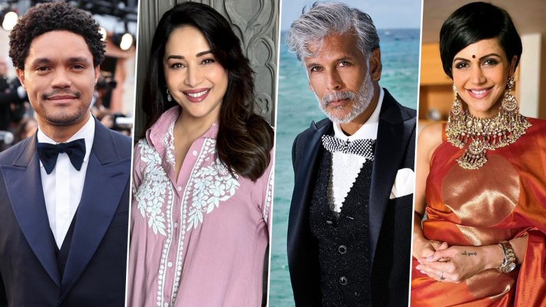 Madhuri Dixit, Milind Soman, Raveena Tandon and Mandira Bedi Attend Trevor Noah’s 'Off the Record' Show at NSCI Dome in Mumbai!