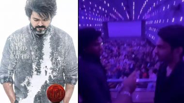 Leo: Lokesh Kanagaraj and Anirudh Ravichander Address Fans at Rohini Silver Screens in Chennai (Watch Video)