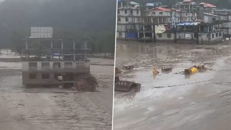 Sikkim Floods: 19 Dead, Over 100 Missing After Sudden Cloudburst Triggers Massive Flash Flood in Teesta River