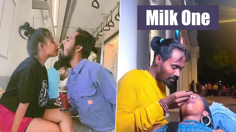 Delhi Metro Couple Who Drank From Each Other's Mouth Engages in Another 'Disgusting' Act, Viral Video Will Make You Cringe