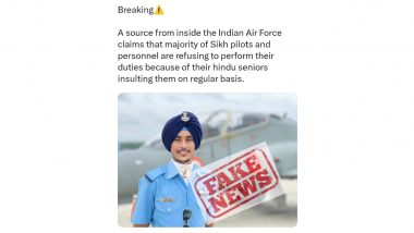 Sikh Personnel Refusing to Perform Duties As Hindu Seniors Are Insulting Them? Indian Air Force Rubbishes Claims, Says Messages Posted to Spread Rumours