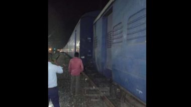 Bihar Train Accident Video: Goods Train Coach Derails Near Dumraon Railway Station in Buxar, Second Derailment in Past One Week