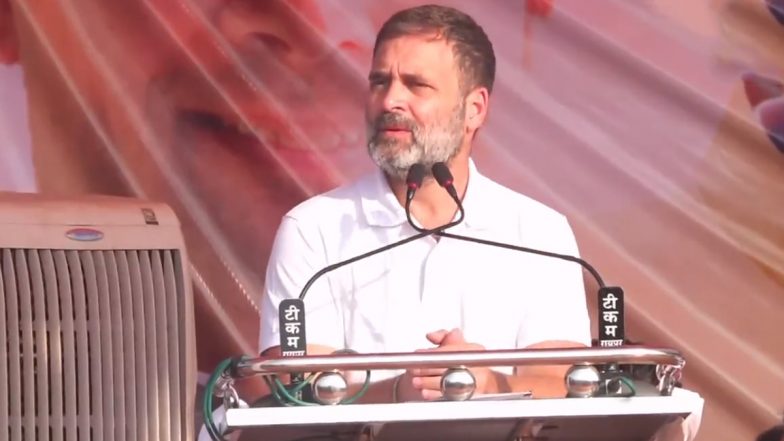 Chhattisgarh Assembly Elections 2023: Rahul Gandhi Promises Free Education in Schools, Colleges in State if Congress Retains Power (Watch Video)