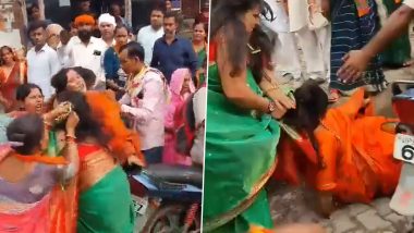 Uttar Pradesh: Women Get Into Ugly Fight, Pull Each Other's Hair at BJP's Nari Shakti Vandan Sammelan in Jalaun, UP Police React to Video