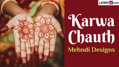 Karwa Chauth 2023 Mehndi Designs: Easy 5-Minute Mehandi Design Videos and Henna Patterns To Apply on Hands Ahead of Karva Chauth Vrat