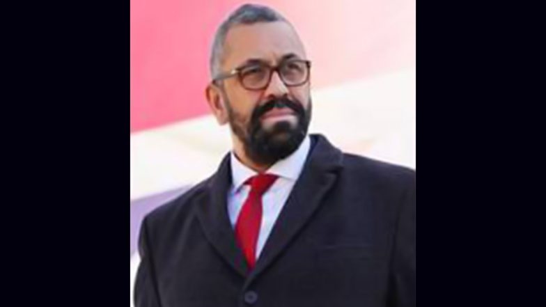 Israel-Hamas War: UK Foreign Secretary James Cleverly Runs for Cover As Siren Goes Off During Israel Visit (Watch Video)