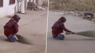 'Desi Me Rollin': Video of Woman Using Hoverboard While Sweeping Floor Goes Viral