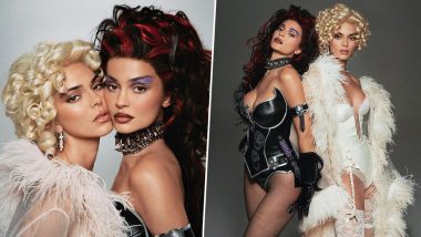 Kendall and Kylie Jenner Sizzle in Sultry Black and White 'Sugar & Spice' Halloween Costumes (View Pics)