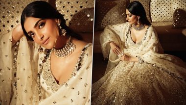 Diwali 2023 Fashion: Sonam Kapoor's Heavily Embellished Off-White Lehenga Choli is the Perfect Choice to Ace Deepawali Style (See Pics)