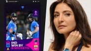 ICC World Cup 2023: Anushka Sharma Celebrates Virat Kohli and KL Rahul Partnership As India Secures Victory