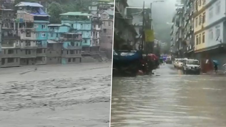 Cloud Burst in Sikkim: Flood-Like Situation in Singtam After Cloudburst, Photos and Video Show Massive Flooding