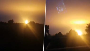 UK: Lightning Strike Causes Blast at Oxford Recycling Plant, Videos Show Huge Fireball Lighting Up Sky in Oxfordshire