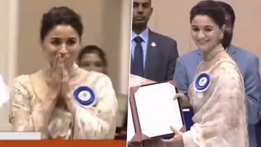 National Film Awards 2023: Alia Bhatt Makes Strong Fashion Statement in Her Sabyasachi Mukherjee Wedding Saree (Watch)