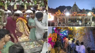 Navratri 2023 Videos: From Vaishno Devi Temple in Katra to Mumba Devi Temple in Mumbai to Chhatarpur Temple in Delhi, Watch Devotees Offer Prayers on the First Day of Navaratri