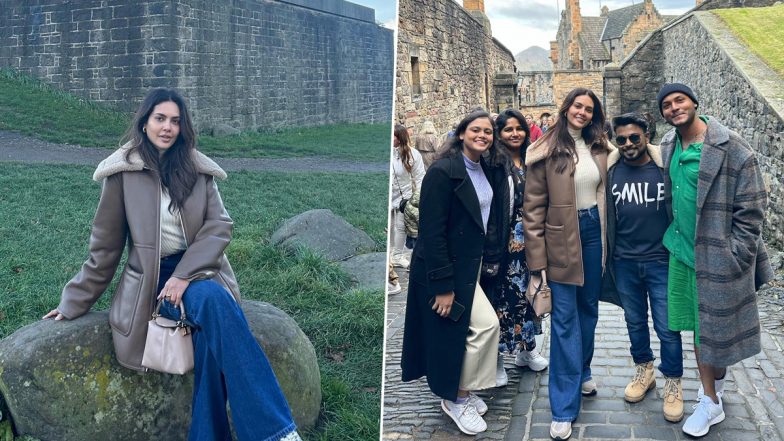 Esha Gupta Vacays in Edinburgh, Actress Serves Winter Style Goals in Beige Coat and Wide Denims (See Pics)