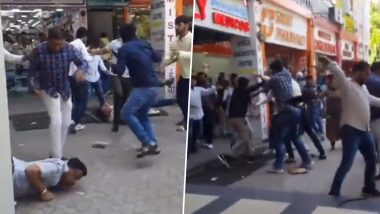 Punjab Clash Video: Kicks, Punches and Chairs Fly as Violent Clash Erupts Among Chemist Shop Employees in Chandigarh