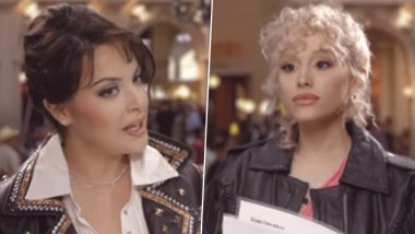 Ariana Grande and Elizabeth Gillies Recreate 'Showgirls' Glamour in Sexy Lunch Date Scene for Halloween (Watch Videos)