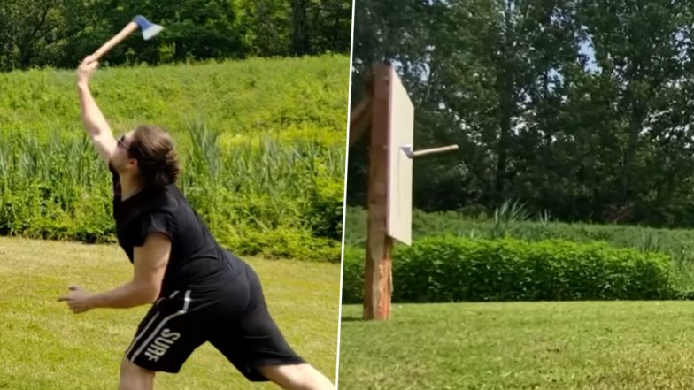 Farthest Distance Axe Throw is 40.10 Metres, Guinness World Record Held by Italy's Simone Freddi (Watch Video)