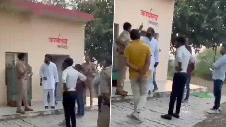 UP: BJP MLA Jawaharlal Rajput's Son Rahul Rajput Seen Arguing With Cops in Viral Video, Allegedly Hurls Abuses; Jhansi Police Issue Statement