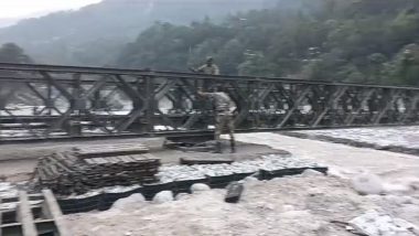 Sikkim Flash Flood: Indian Army Reconnects North Sikkim, Constructs Bailey Bridge Over Teesta River at Sanklang