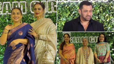 Hema Malini Birthday Bash: Salman Khan, Jaya Bachchan, Vidya Balan, Rekha and More Celebs Attend Celebration of Bollywood’s OG Dream Girl! (View Pics and Videos)