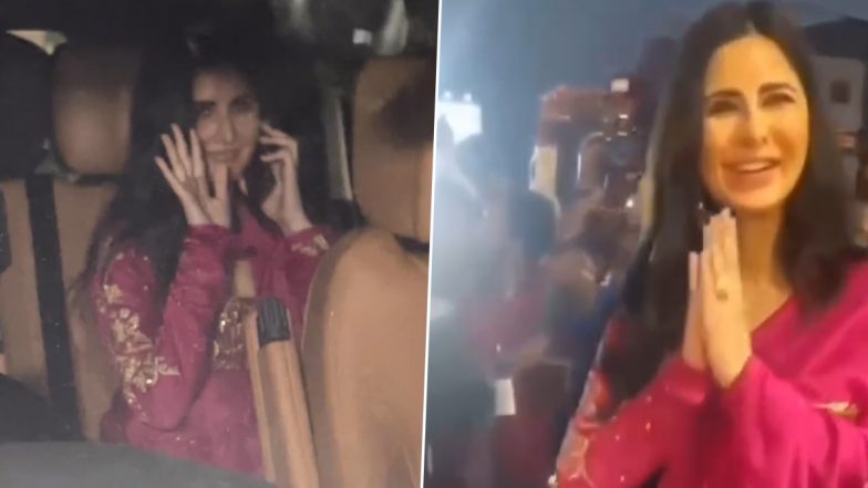 Katrina Kaif in Pink Anarkali Suit for an Event Serves Major Ethnic Goals (Watch Videos)