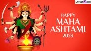 Happy Durga Ashtami 2023 Messages & Greetings: WhatsApp Status, Images, HD Wallpapers, Wishes and SMS for the Third Day of Durga Puja