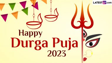 Durga Puja 2023 Greetings & Maha Navami HD Images: WhatsApp Status Messages, Facebook Photos, Wishes and Wallpapers To Share During Pujo