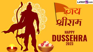 Dussehra 2023 Wishes, Greetings and Dasara Images: Send WhatsApp Status, Ram Ravan Yudh HD Wallpapers, Facebook Photos and Quotes To Share on Vijayadashami