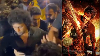 Leo: Lokesh Kanagaraj and Anirudh Ravichander Get Mobbed by Fans As They Arrive at Chennai Theatre to Watch Vijay-Starrer (Watch Video)
