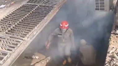 Delhi Fire Video: Blaze Erupts in Basement of Building in Gandhi Nagar Market, No Casualty Reported