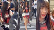 Aespa’s Giselle Greets Fans on the Street As She Arrives at Paris Fashion Week in See-Through T-Shirt and Matching Skirt! (Watch Video)