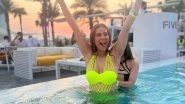 Nia Sharma&rsquo;s Vacation in Dubai Is All About Cocktails and Sunsets, Naagin Actress Shows Off Her Sexy Curves in Neon Swimsuit! (View Pics and Videos)