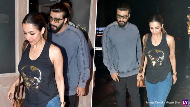 Malaika Arora - Arjun Kapoor Grab Eyeballs As They Step Out for a Romantic Dinner Date in Mumbai (Watch Video)