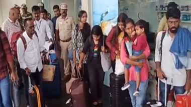 Operation Ajay: Eight Tamilians Arrive From Tel Aviv at Madurai Airport in Tamil Nadu Amid Israel-Hamas War (Watch Video)