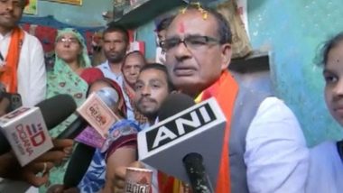 Madhya Pradesh CM Shivraj Singh Chouhan Visits House of Girl Who Benefitted From Scooty Scheme on Her Invitation in Dhar, Sips Tea (Watch Video)