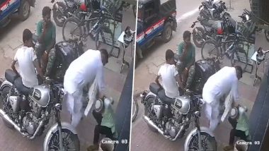 Uttar Pradesh Shocker: Man Thrashes Minor Boy Over Road Rage Incident in Kanpur, Video Surfaces