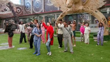 Bigg Boss 17: Munawar Faruqui, Ankita Lokhande and Others Dance Energetically to New BB Anthem in Garden Area (Watch Video)