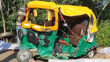 Gujarat Road Accident Video: Six, Including Minor, Killed as Truck Hits Autorickshaw in Dahod