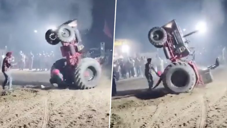 Punjab: Youth Mowed Down by Tractor, Dies While Performing Stunt at Fair in Batala; Disturbing Video Surfaces