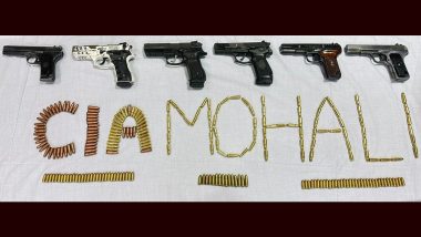 Punjab: Police Bust Terror Module, Recover Six Pistols and 275 Cartridges in Mohali; Four Arrested (See Pic)