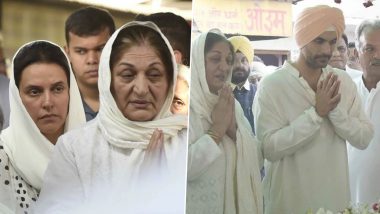 Bishan Singh Bedi’s Last Rites: Angad Bedi, Neha Dhupia, Sharmila Tagore, and Kapil Dev Pay Respects to Legendary Cricketer (View Pics)