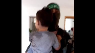 Israel-Palestine War: Hamas Releases Footage of Israeli Children Held Hostage During Attack on Southern Israel (Watch Video)